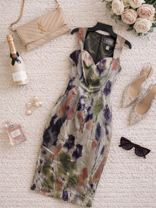 JAYGODFREY Dresses & Skirts - JAY GODFREY Abstract Floral Bodycon Sheath Dress Size 2 NWOT Cocktail Party